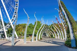 South Bank Grand Arbour on a sunny day in Brisbane, Australia.